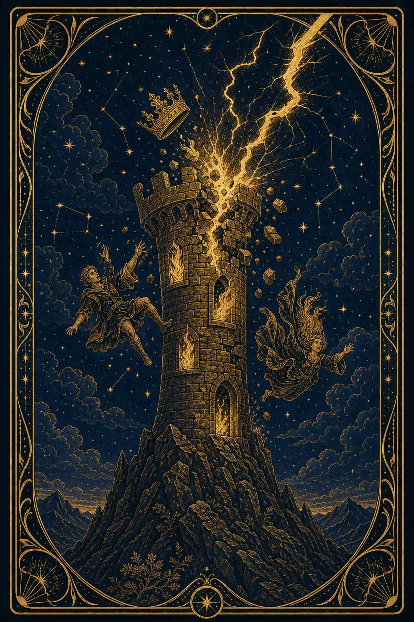 タロットカード 塔(The Tower)