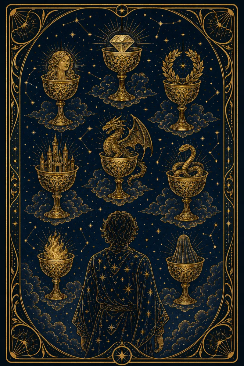 タロットカード カップの7(Seven of Cups)