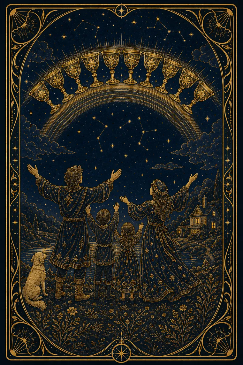 タロットカード カップの10(Ten of Cups)