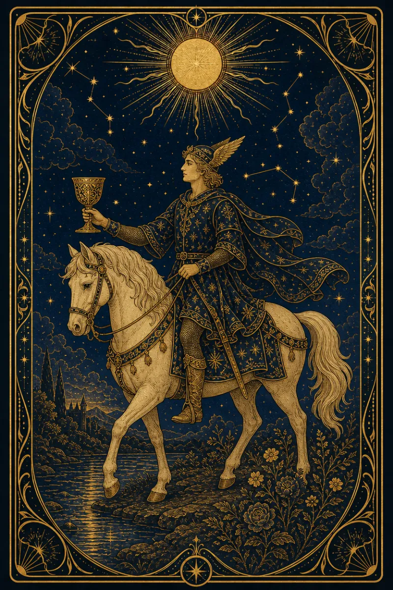 タロットカード カップのナイト(Knight of Cups)