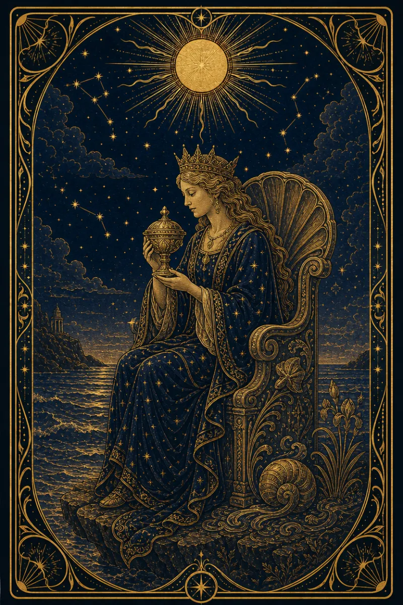 タロットカード カップのクイーン(Queen of Cups)