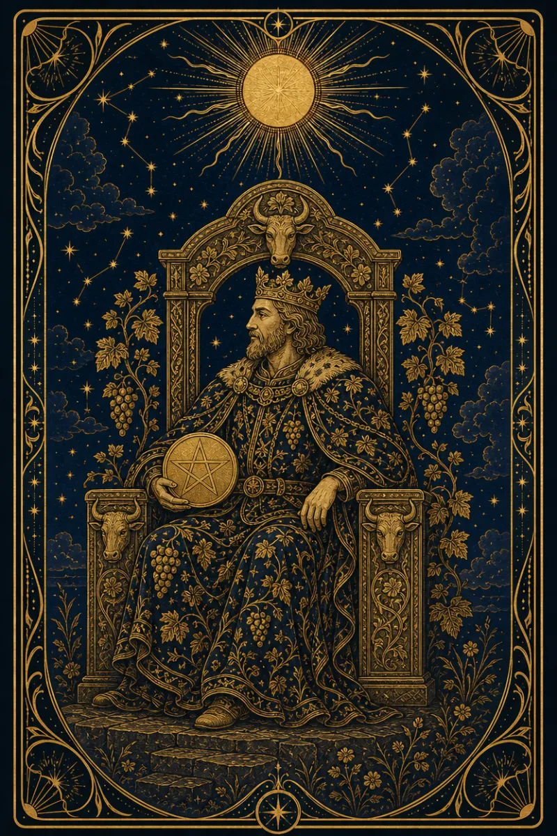 タロットカード ペンタクルのキング(King of Pentacles)