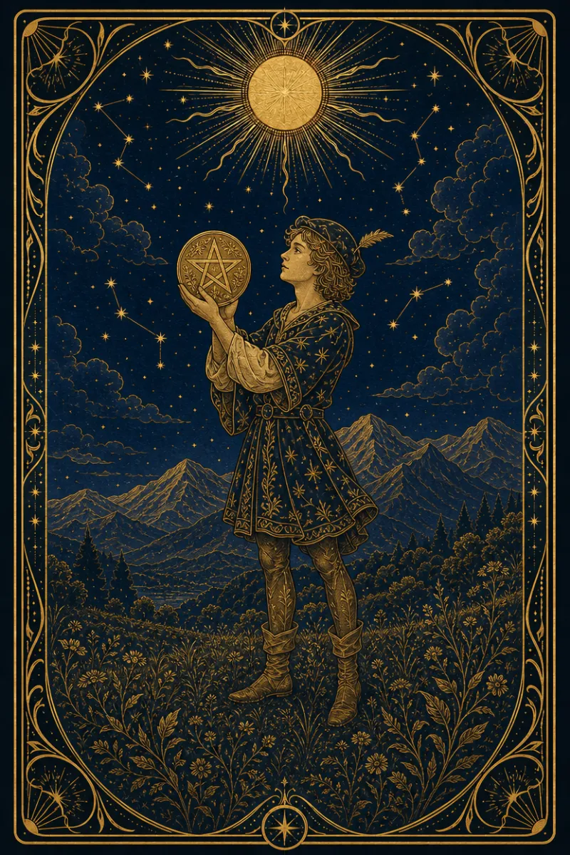 タロットカード ペンタクルのペイジ(Page of Pentacles)