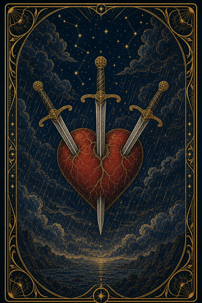 タロットカード ソードの3(Three of Swords)
