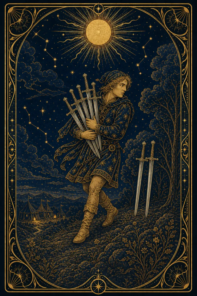 タロットカード ソードの7(Seven of Swords)