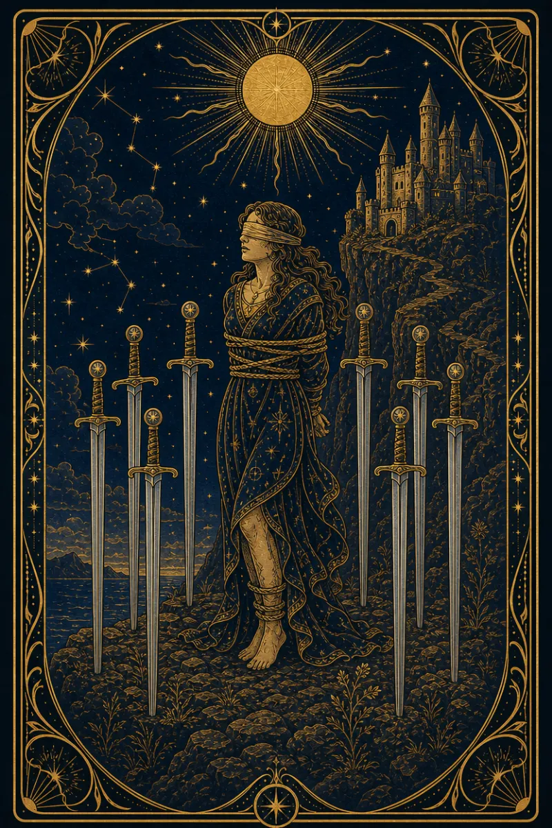タロットカード ソードの8(Eight of Swords)