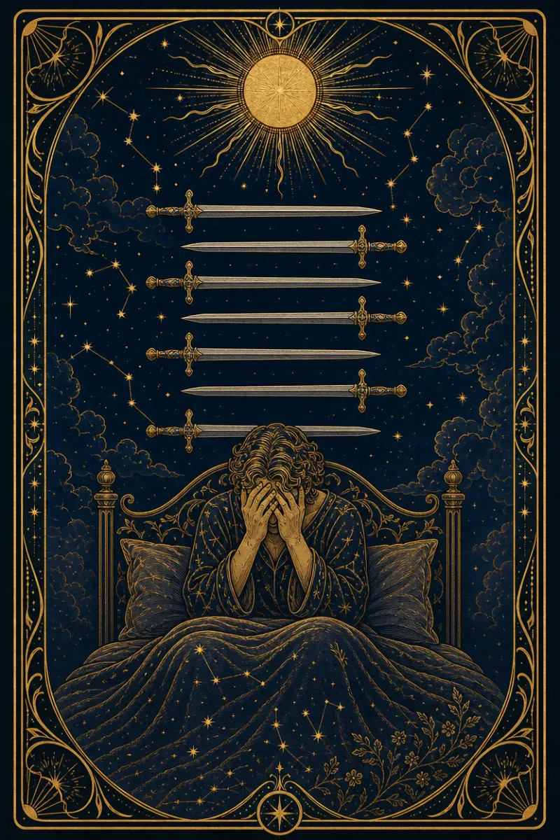 タロットカード ソードの9(Nine of Swords)
