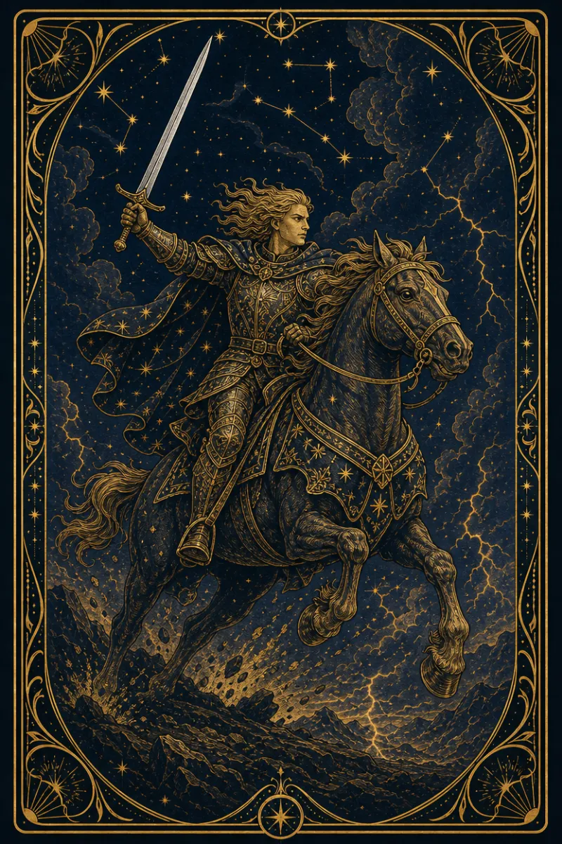 タロットカード ソードのナイト(Knight of Swords)