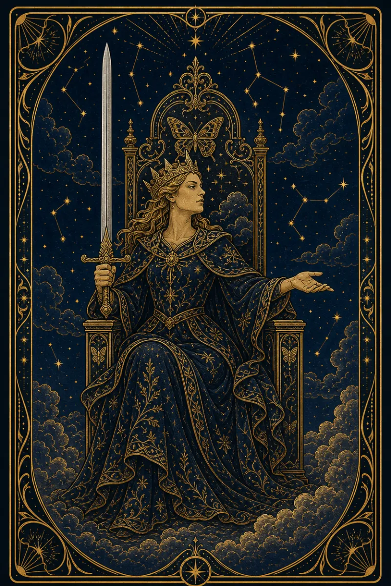 タロットカード ソードのクイーン(Queen of Swords)