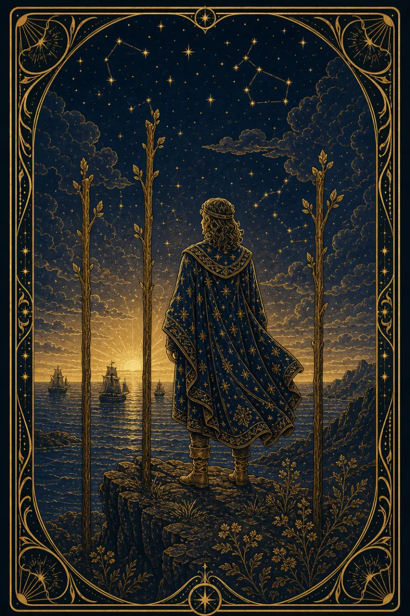 タロットカード ワンドの3(Three of Wands)