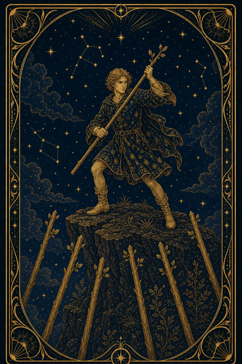 タロットカード ワンドの7(Seven of Wands)