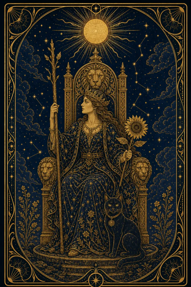タロットカード ワンドのクイーン(Queen of Wands)